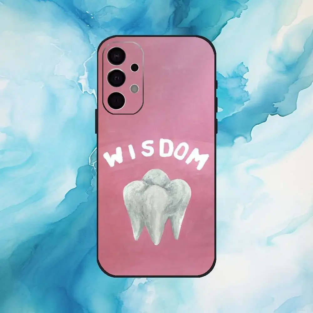 حافظة هاتف مضحكة لطبيب الأسنان لهاتف سامسونج جالاكسي A73، A72، A71، A70، A53، A52، A51، غطاء أسود ناعم آخر