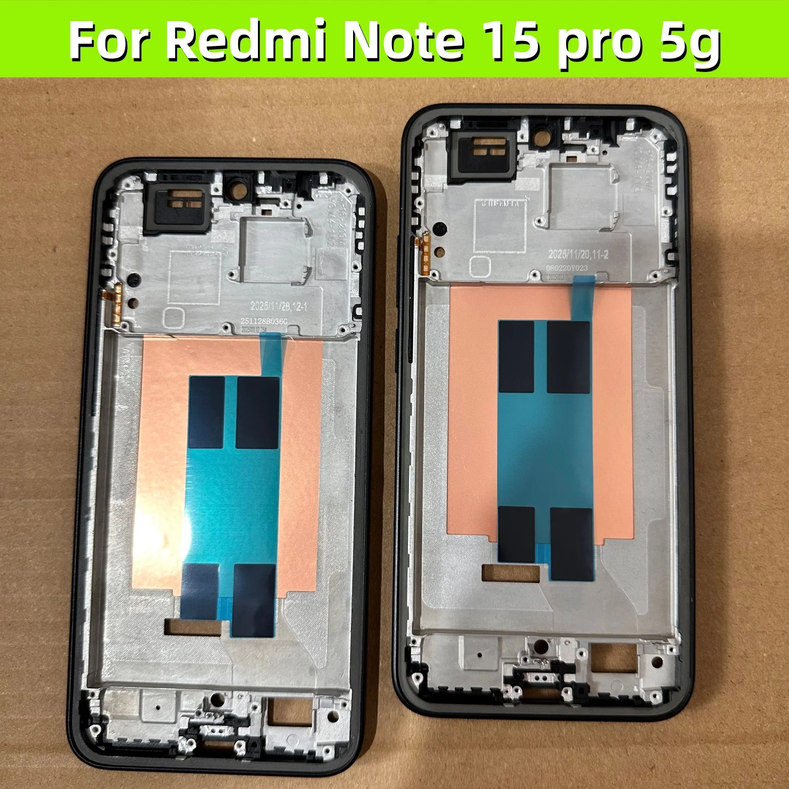 LCD Frame For Xiaomi Redmi Note 15 pro 5g Middle Frame Front Housing With Volume Flex and Side Button Replacement