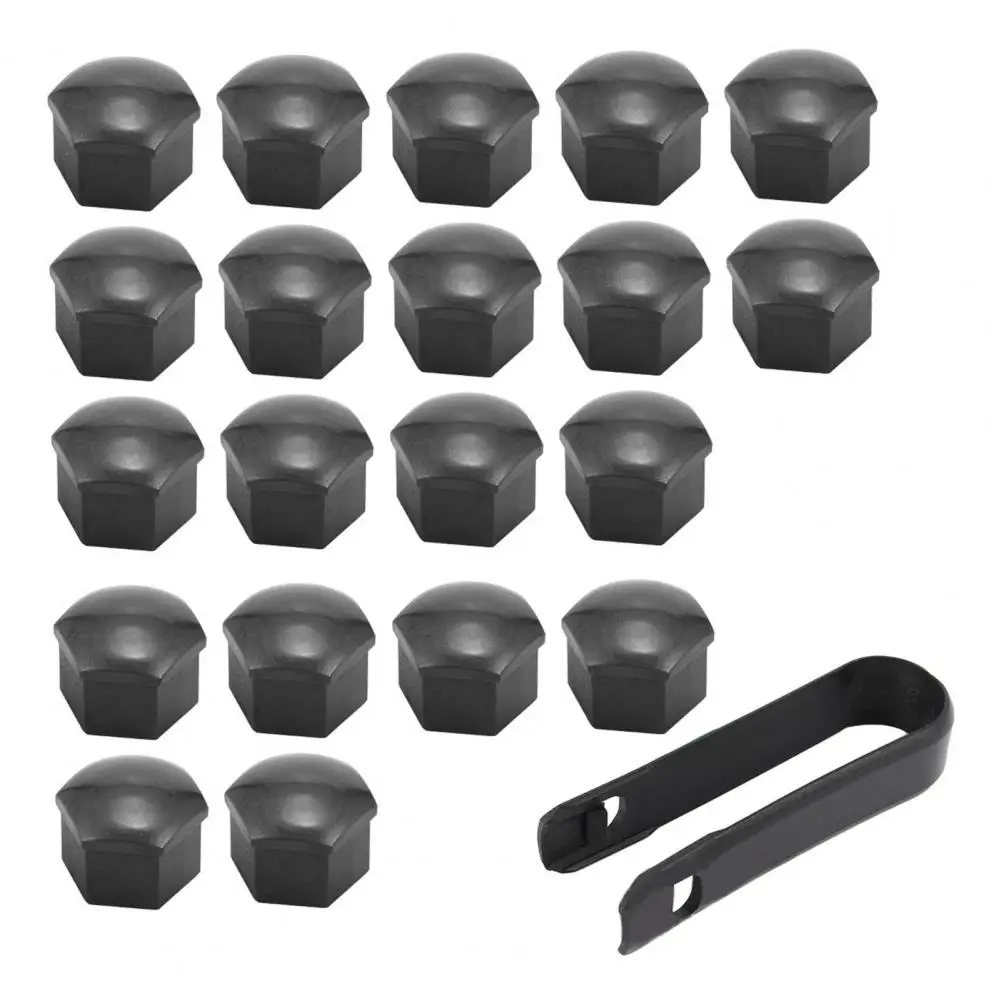 Wheel Bolts Cover 17mm Wheel Nut Cover Black Wear-resistant  Practical Auto Wheel Hub Protectors Screw Cap