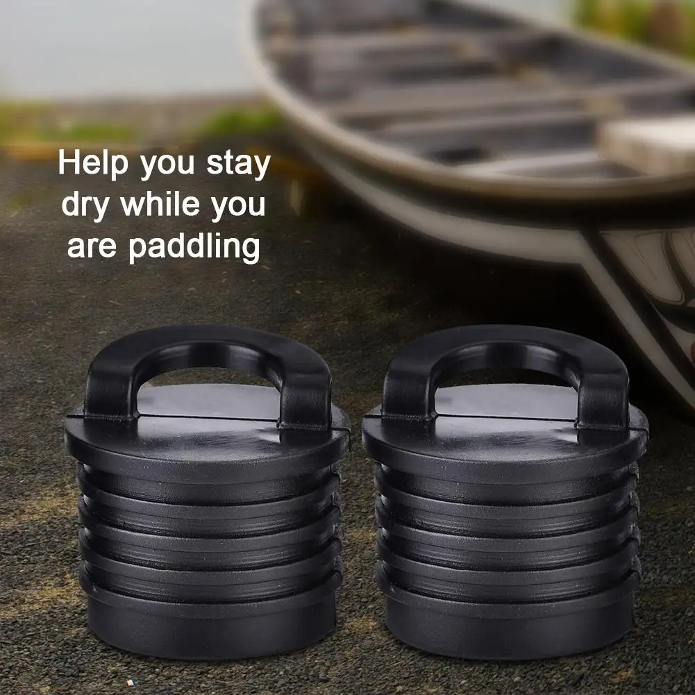 4PCS Universal 35mm Black Rubber Drain Plugs for Kayak Boat Rafting