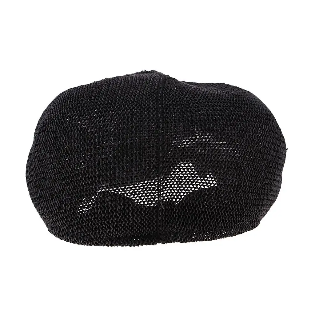 Fashionable Cabbie Flat Cap for Men Straw Woven Design Lightweight Breathable Summer Headwear Beret Style Accessory