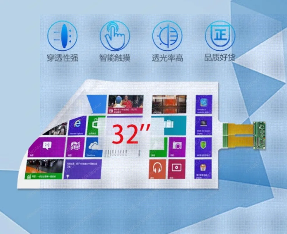 folha transparente capacitiva da tela de toque do Lcd do filme do toque do multi de 32 polegadas