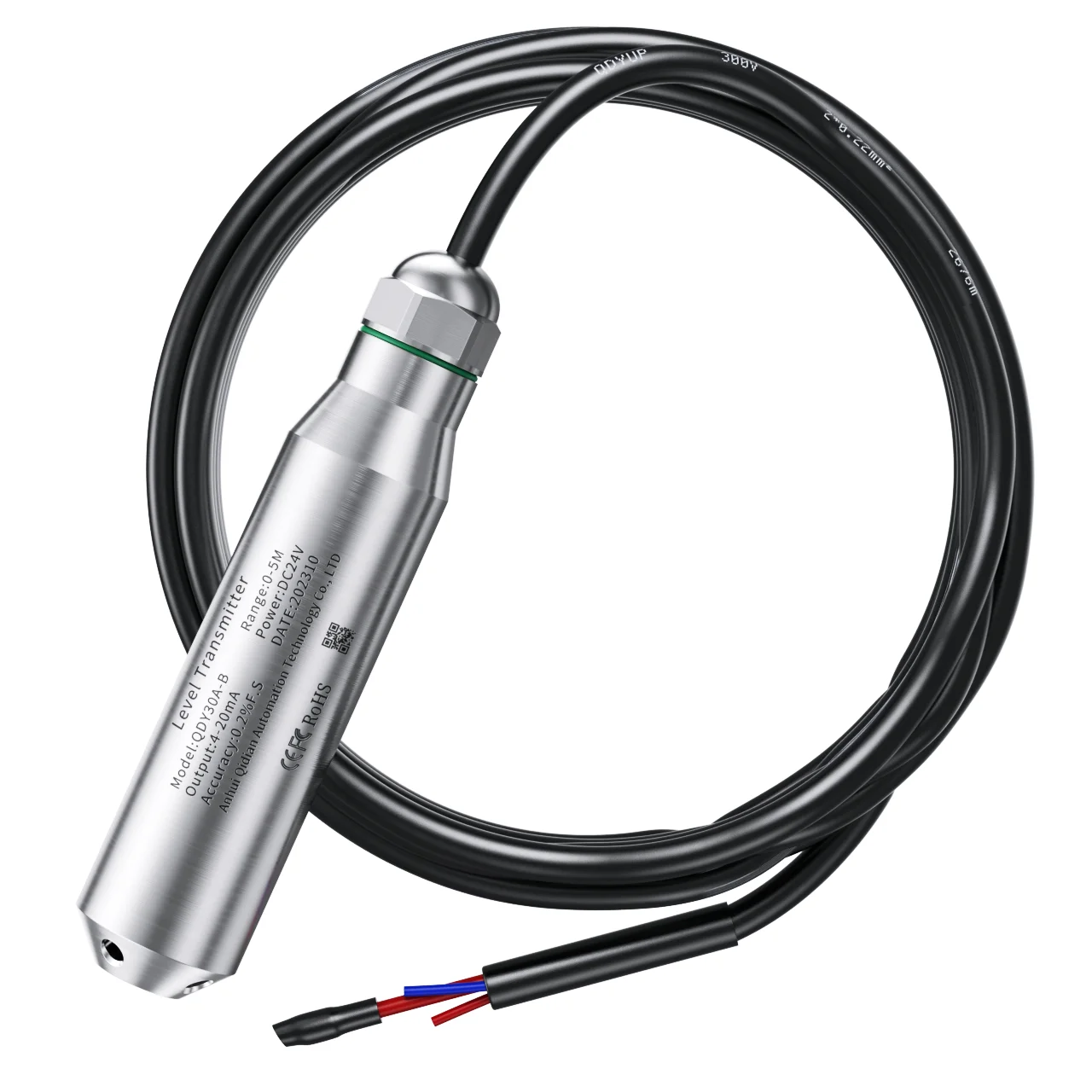 SS304 Level Probe 0-5m 10m Water Level Sensor 4-20mA 0-10V 0-3.3V Liquid Level Transmitter Submersible Water Transmitter