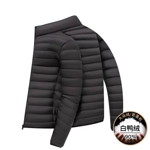 Autumn and winter 90 white duck down light stand-up collar down jacket for men, fashionable and warm coat
