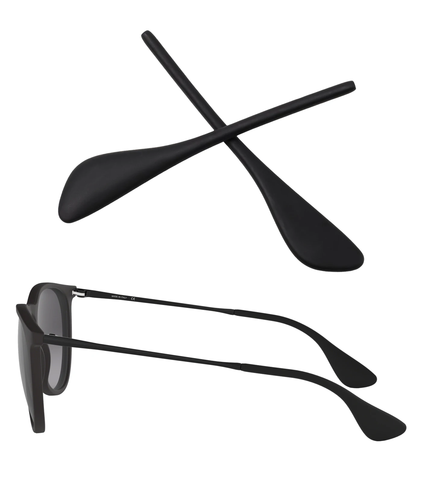 Silicone Replacement Ear Socks for RB3508 RB3539 RB4222 RB4255 RB7022M Sunglasses -Easy Installation