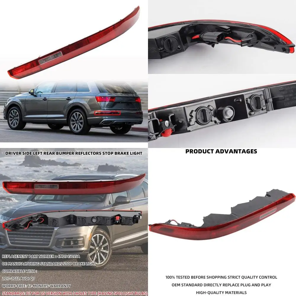 

Audi Q7 2016-2022 Задний фонарь со стороны водителя в сборе с противотуманной фарой и отражателем, лампочка в комплекте