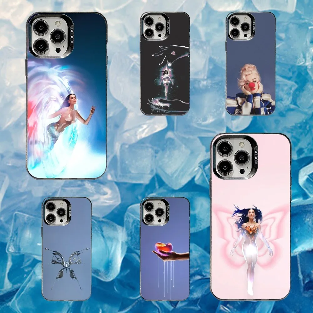 

Singer K-Katy Perry Phone Case For iPhone 16,15,14,13,12,11,Mini,Pro,SE,MAX White Matte Shockproof Cover