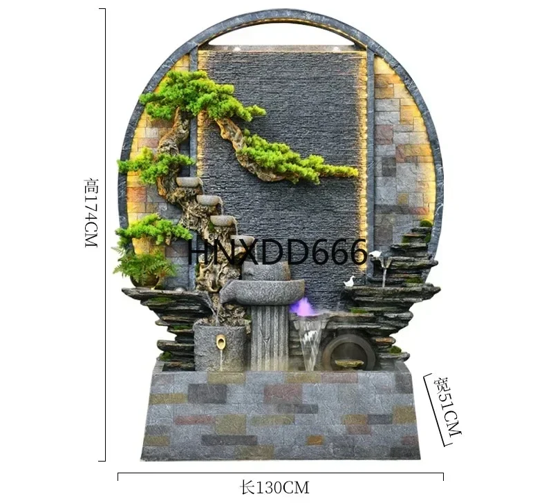 Bed & Breakfast Courtyard Home Garden Decoration Corner Landscape Large Rockery Landscape Water Curtain Wall Creative Flowing