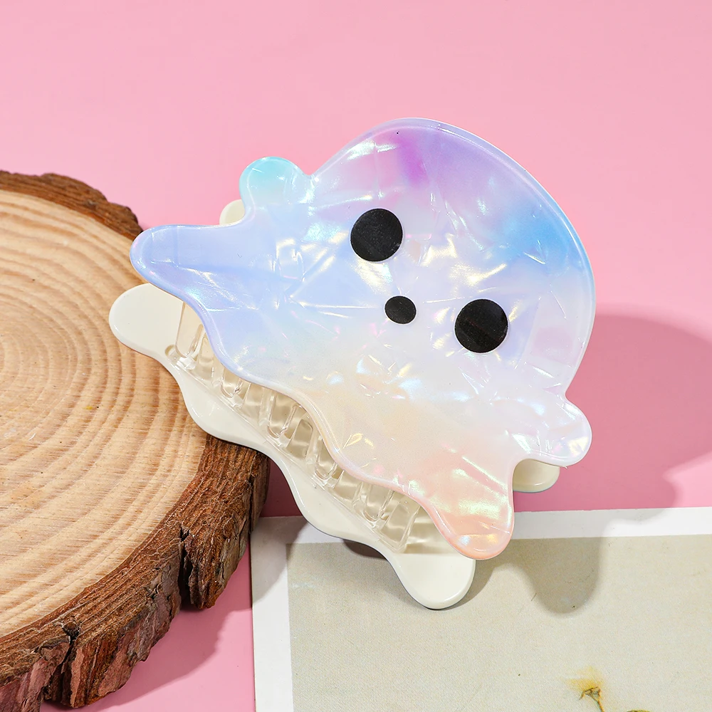 مشبك شعر على شكل شبح كرتوني، زينة شعر محببة لطيفة للاستخدام اليومي، دبابيس شعر لتثبيت الشعر