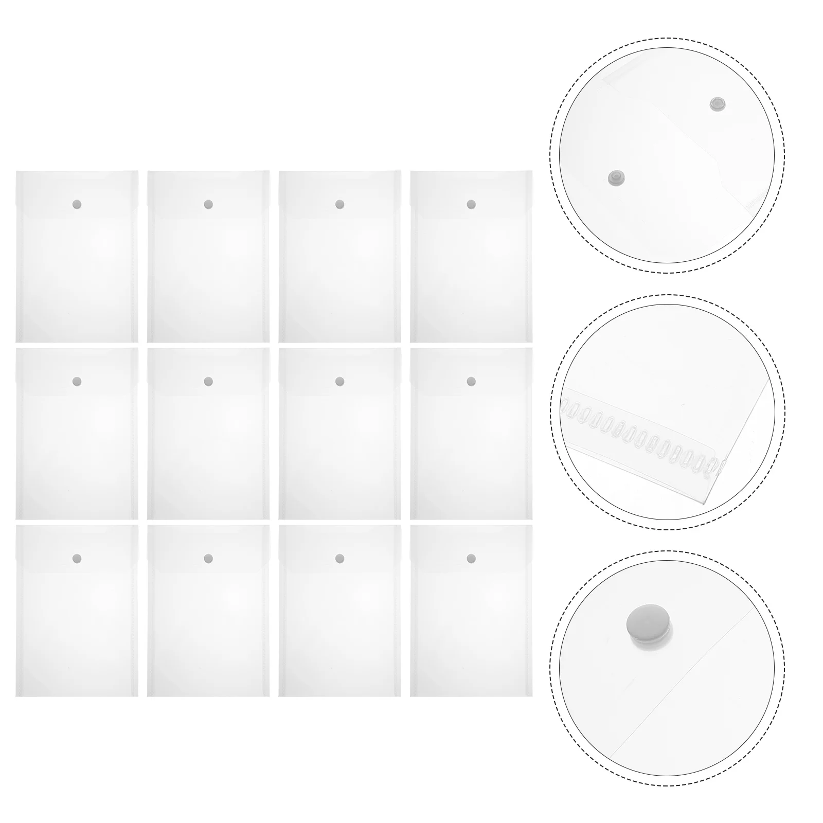 30-delige mesvorm opbergtas documenten A5 transparante bestandszakken rits Bill Ticket map