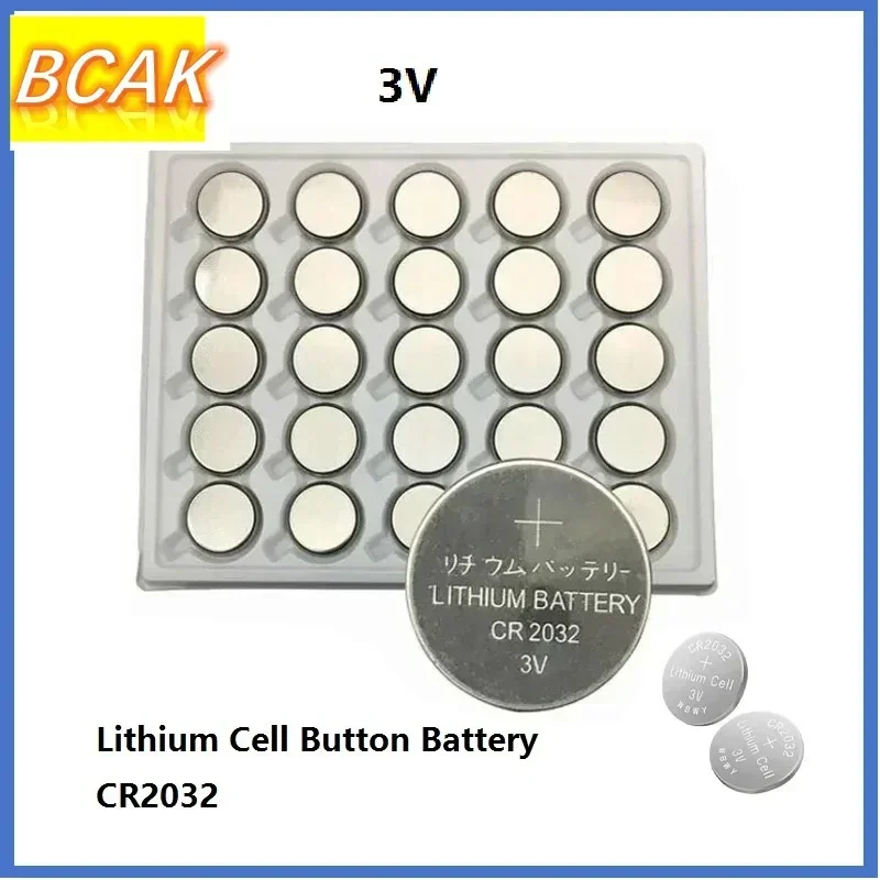 

BCAK Battery New Disposable Button Battery CR2032 BR2032 DL2032 ECR2032 3V CR2032Electronic Watch Button Lithium Ion Eletronicos