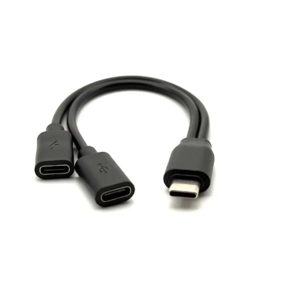 5 قطعة 2 في 1 USB نوع C إلى 2 USB C شحن سريع نقل البيانات محور الفاصل OTG محول محمول متعدد الوظائف