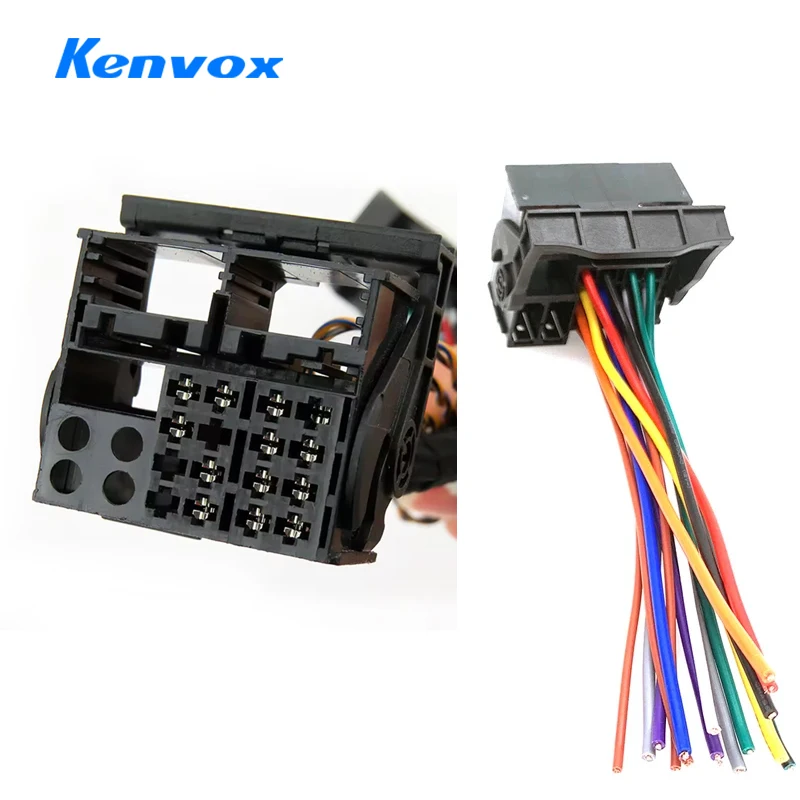 Universal Car Stereo Radio Male Female ISO Wire Harness QuadLock Adapter Cable For Opel vw Volkswagen Audi Renault For Benz Ford