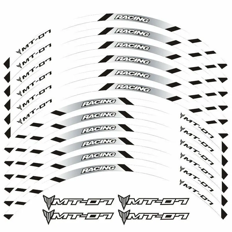 

Motorcycl Wheel Decals TAPE Rim Stickers for FOR YAMAHA MT-07 MT07 Motorcycle Stickers Decals