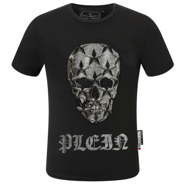 Homme Diamant Männer PLEIN ALI Sommer Slim Fit T-Shirts Männer Kurzarm Streetwear Hohe Qualität Outfits