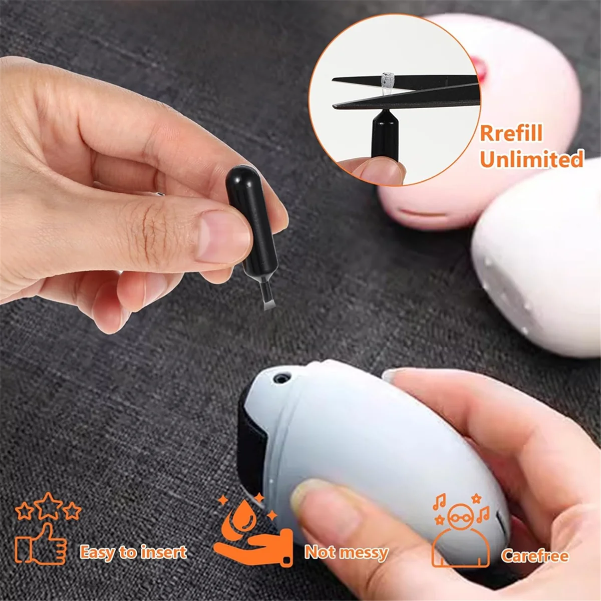 AB06 12Pc Ink Refills for Your ID Stamp Roller Refill Ink Confidential Roller Stamp Refill Ink to Cover Personal Mail Address