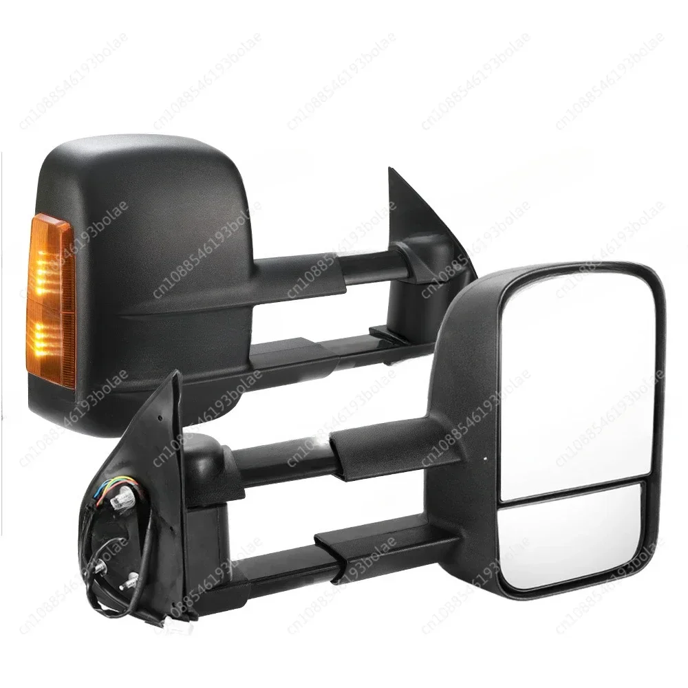 Suitable for Toyota Hilux 05-15 models, mirror electric adjustment trailer rearview mirror foldable with turn signal