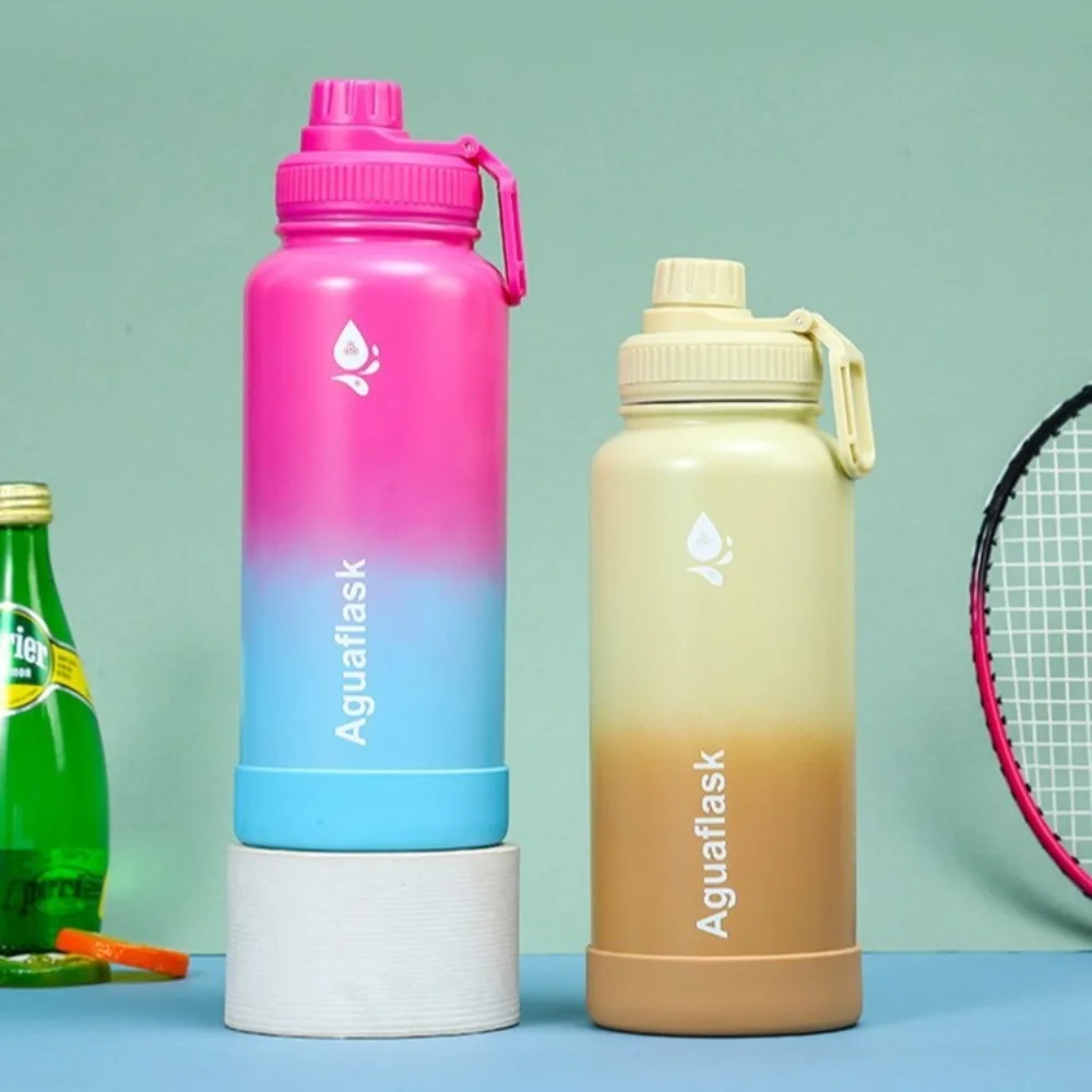 

Спортивный термос из нержавеющей стали, градиентная термос большой емкости, герметичная изолированная бутылка для воды емкостью 1 л, активный отдых на свежем воздухе