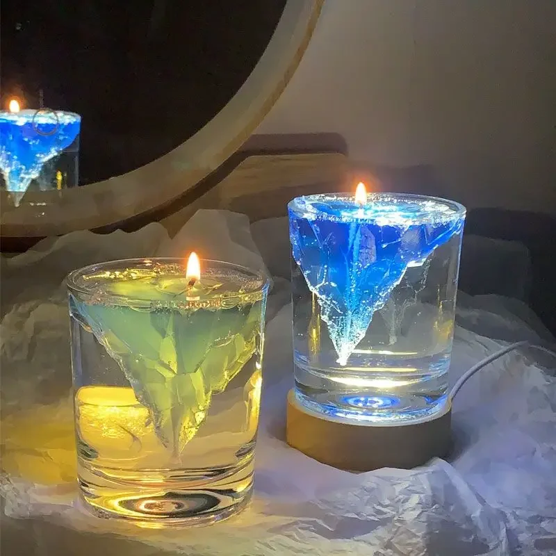 2025 [Lonely Island Glacier] Handmade floating iceberg scented candle atmosphere ins wind ornament DIY gift souvenir