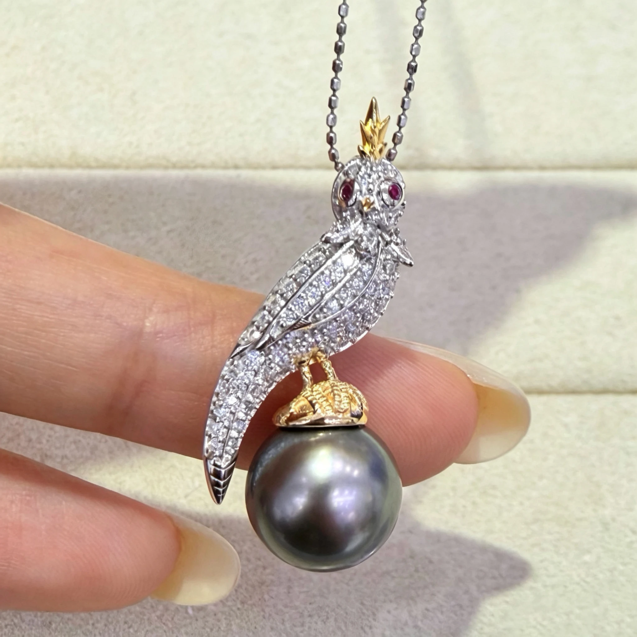 s925-sterling-silver-bird-pendant-necklace-with-embedded-zirconia-stones-empty-setting-for-pearls-fashion-jewelry