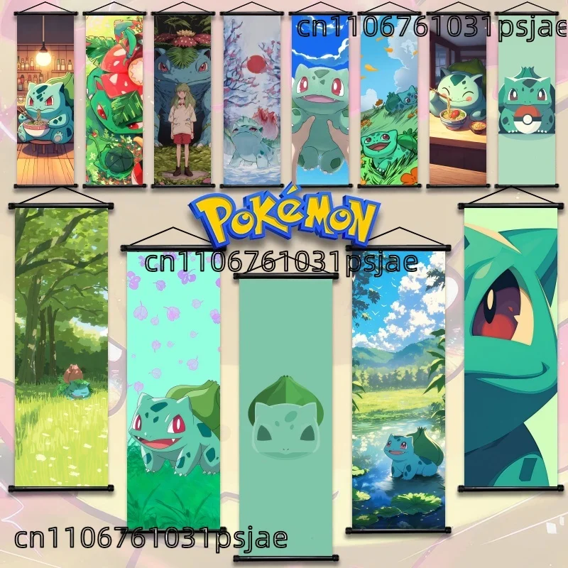 

Bulbasaur - Centered Pokémon Scroll Prints, High - Quality, Show Cuteness for Fans' Rooms, Add Warm Vibe