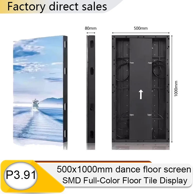 P3.91 500x1000mm Indoor Infrared Sensor Interactive LED Multifunctional Full-Color Display Screen for Dance Floors High Quality