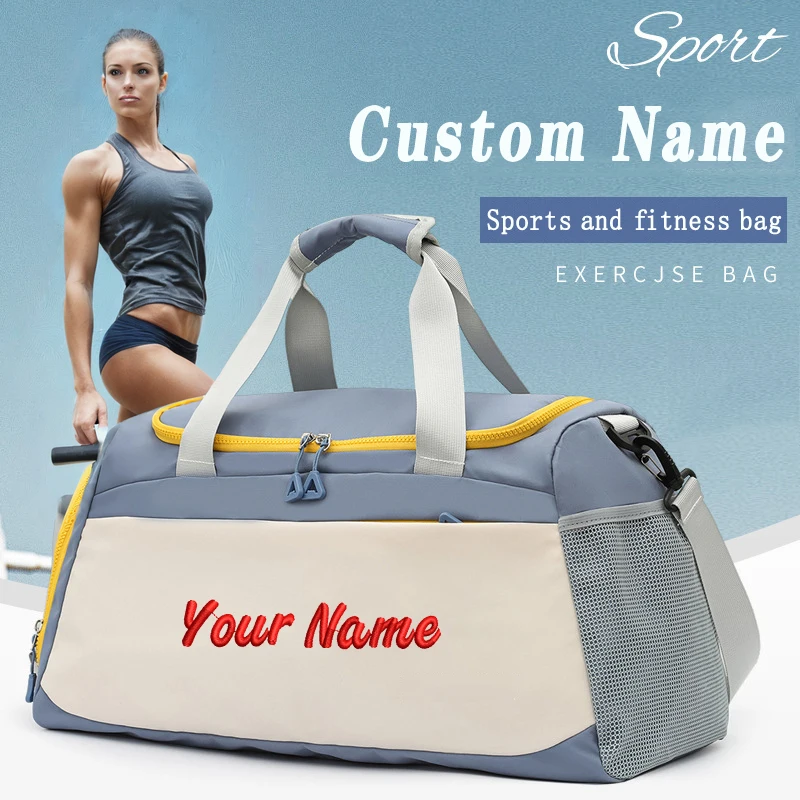 Bolsa de deporte personalizada bordada a mano para gimnasio y viaje