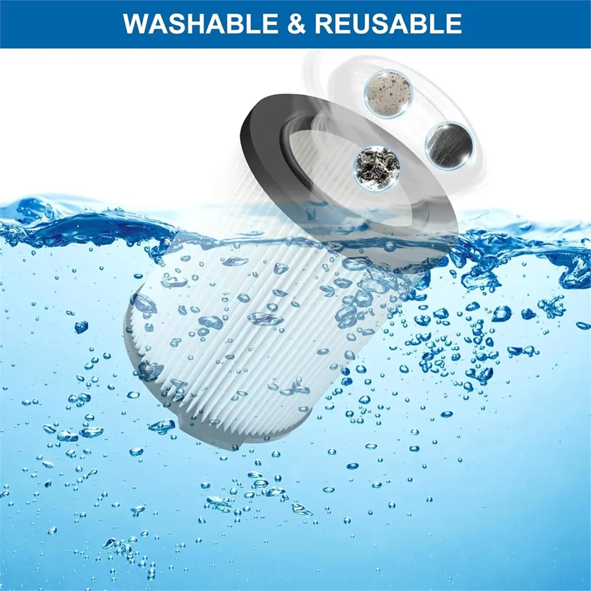VF4000 Replacement Filter, Compatible with Standard Wet/Dry Vac Filter Vf4000, Vacs Wet Dry 5-20, 6-9 Gal Husky Vacuum