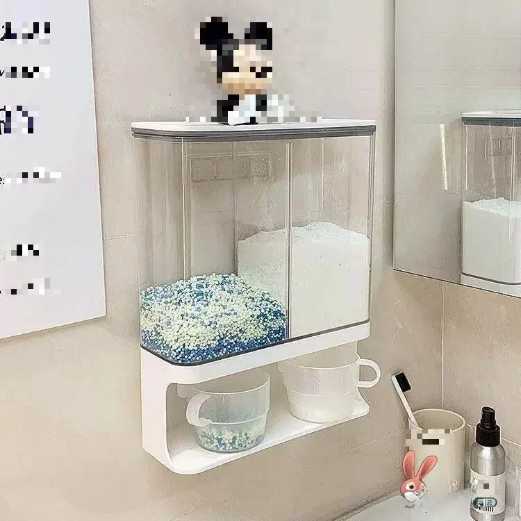 Large Capacity Laundry Detergent Storage Box Wall Mounted Waterproof Moisture Proof Dust Proof Special Rack for Home Use