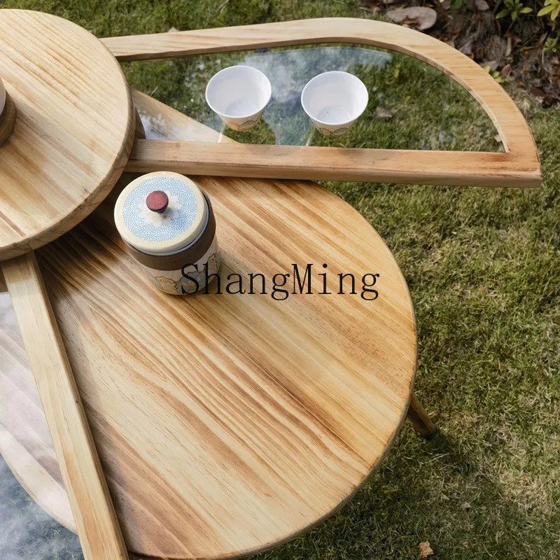 FG  Wing Small Table, Artistic Creative Side Table, Compact Yet Multi-Person Tea Drinking Coffee Table For Balcony