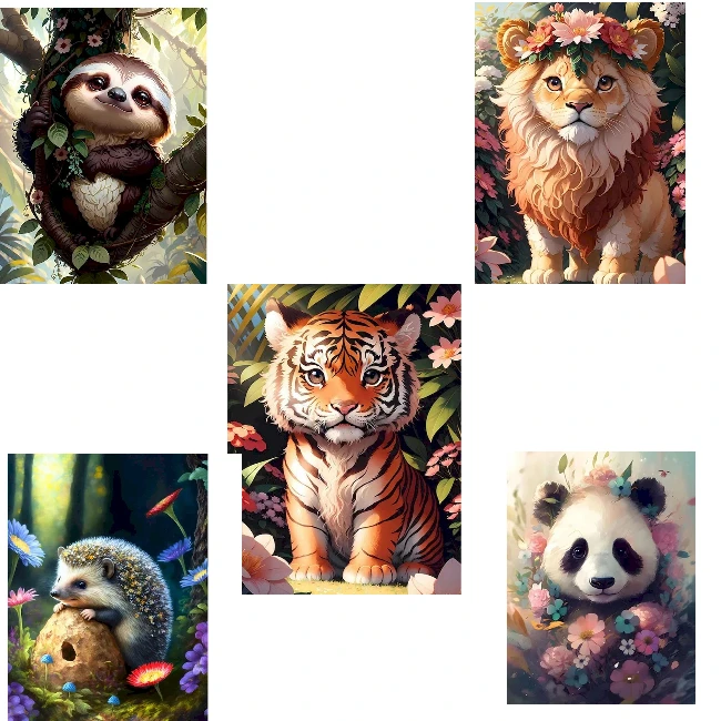 

Привлекательные пазлы с лесными животными, 500 деталей, сложные семейные игры для декора игровой комнаты, спальни, подарок