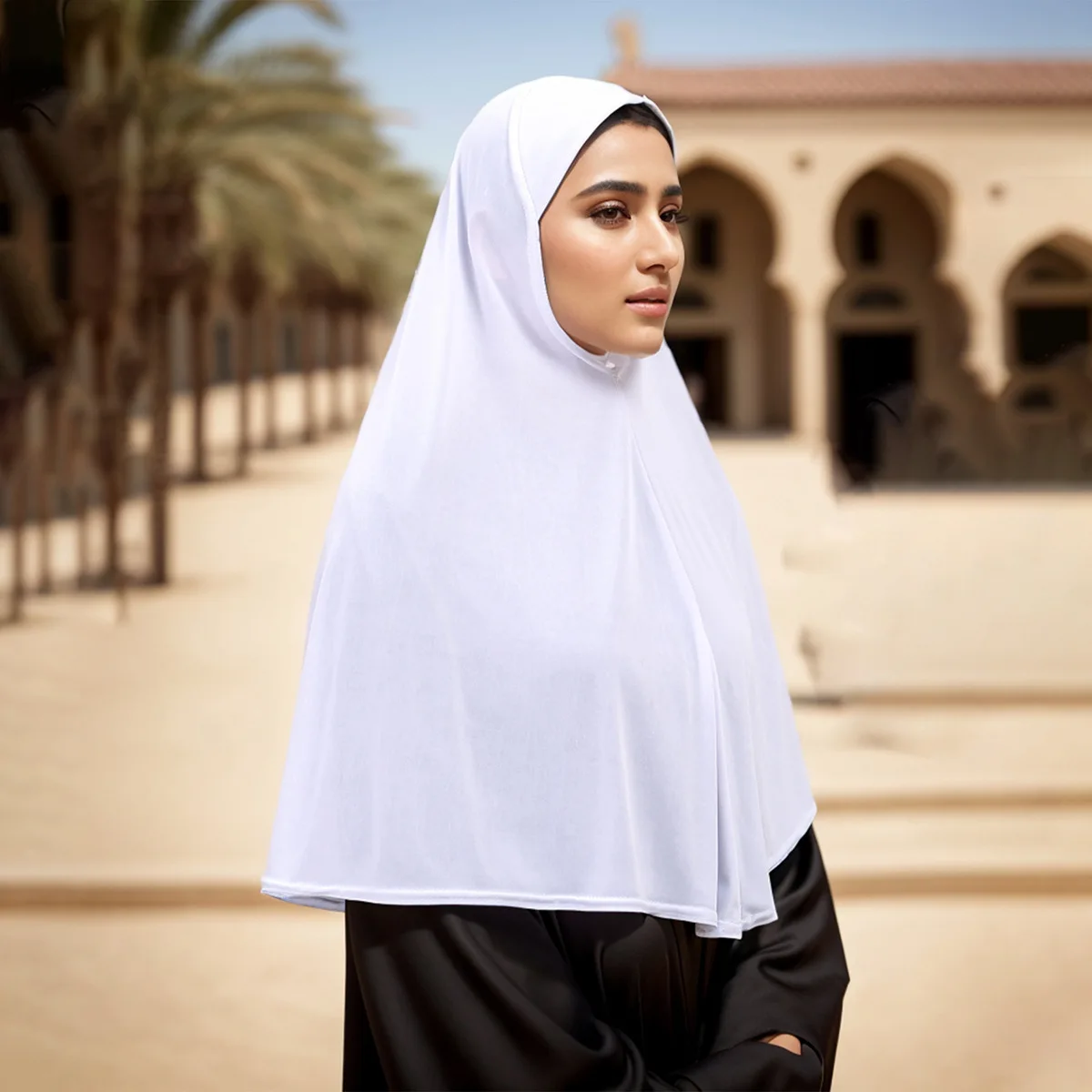 

80*90cm Hot Sale Crystal Linen Malay Scarf Fashion Solid Color Pull-On Headscarf