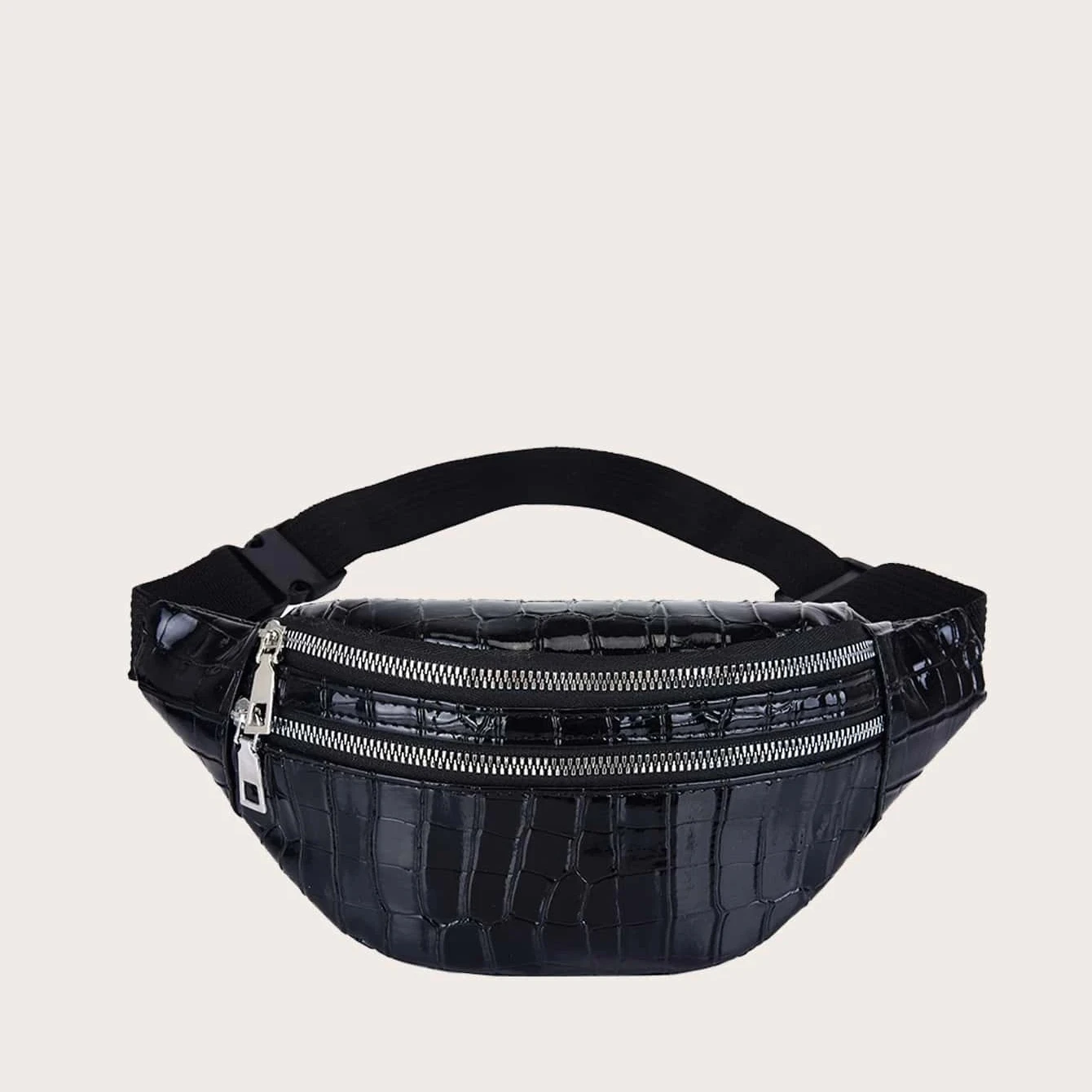 Crocodile Fanny Pack Sling Bags Crossbody Chest Bag Casual Messenger Shoulder Bags Waist Bag Outdoor Travel Commuting Satchel Ba