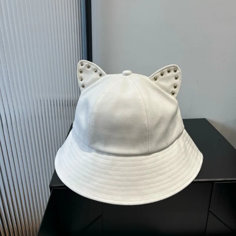 

Stud Cat Ear Fisherman Hat M Series Spring Summer High Grade Workmanship Pure Cotton Fabric Fashionable Attractive Holiday Gift