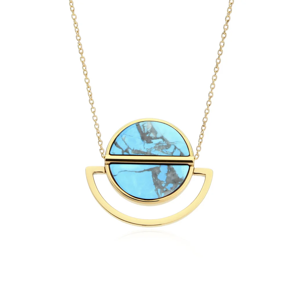 VAROLE Trendy 18in Natural Stone Pendant Necklace Charm Necklaces & Pendants Collares Mujer Choker Kolye Bijoux Femme