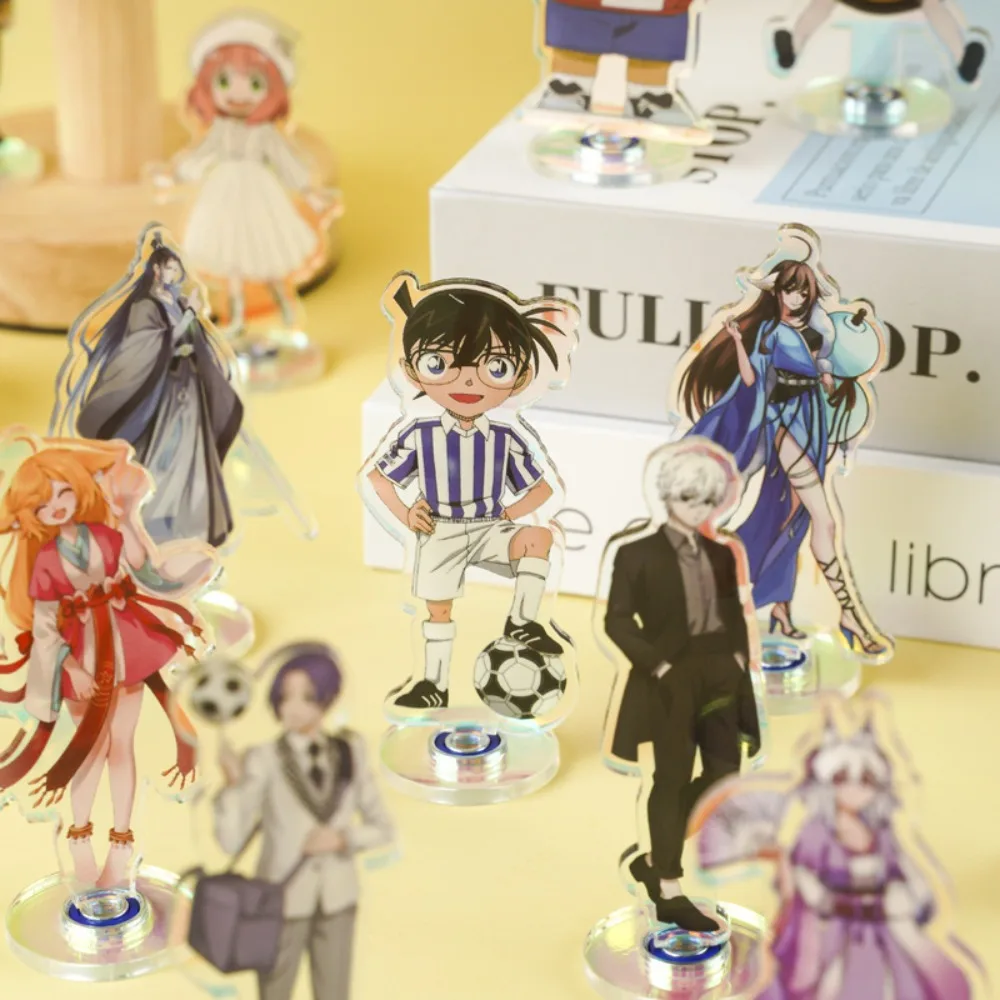 New Cartoon Anime Detective Conan Peripheral Characters Acrylic Rotating Stand Model Desktop Ornament Exquisite Gifts for Kids