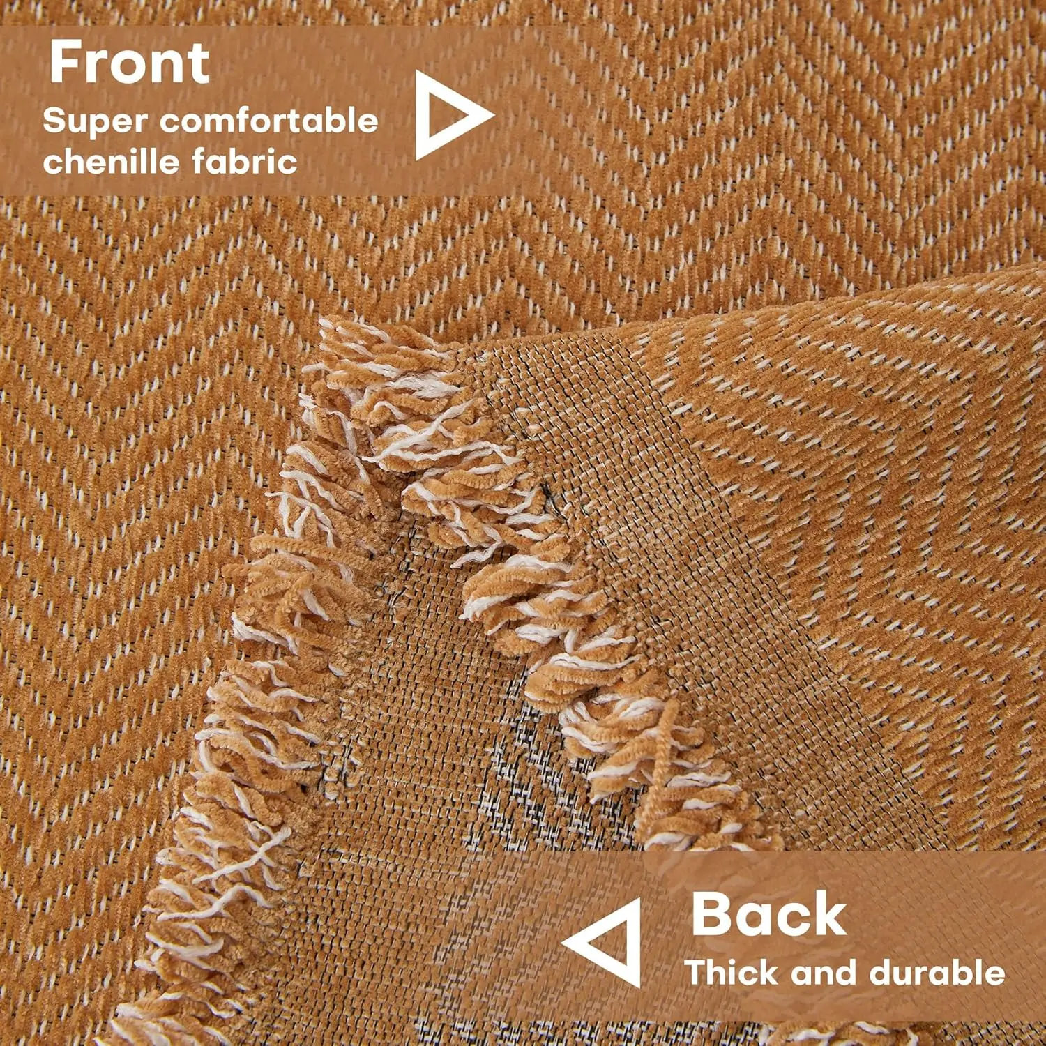 Couch Cover Boho Sofa Slipcover Living Room Pet Soft with Tassel Washable Sofa Covers Chenille Protector Throw Blanket Stylish