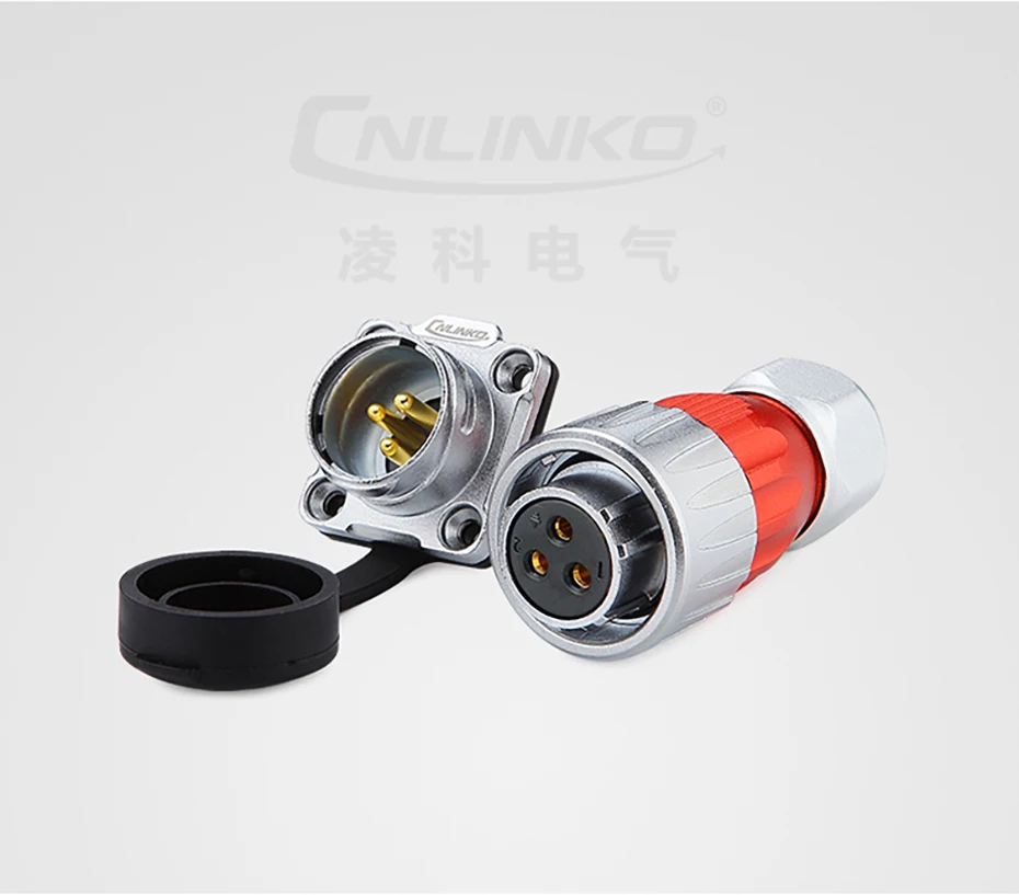 CNLINKO DH20 2/3/4-Pin Vollmetall Wasserdichter Steckverbinder IP68 M20 Lötbarer Netzstecker und Panel-Buchse für Medizinische & Krankenwagen-Ausrüstung – Detail 22