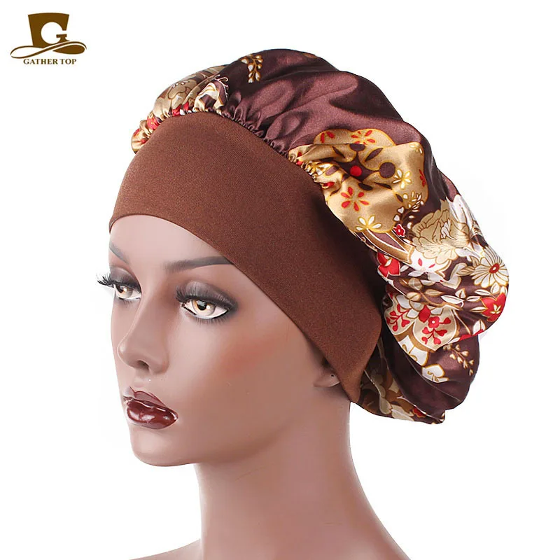 Europe and the United States Popular color Printing wide-brimmed head with Chemotherapy hat for Winter warm Hat