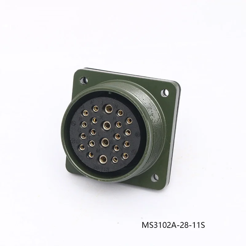 MS3106A MS3102A MS3108A MS3100A MS3101A 28-11P 28-11S 22 Core 22Pin U.S. Military Standard Aviation Plug Connector 28-11 MS5015