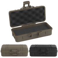 Outdoor Shockproof Waterproof Box with Sponge Protection Pads Tactical Flashlight Storage Camping Survival Toolbox 15.2*6.3cm