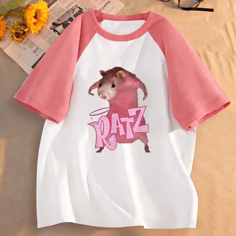 Hip Hop Y2k Mouse Design Printed T Shirts Animal Short Sleeve Kids Children's T-shirt Boys Girls Summer Spring Casual Top Tee