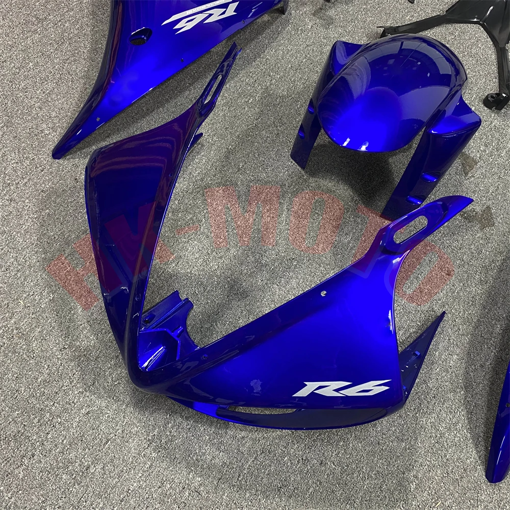 オートバイのフェアリングキット,yzf600,YZF-R6,yzf r6,2003, 2004, 2005,高品質,白,青