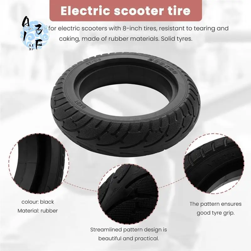 

A13F-2PCS 8 Inch Electric Scooter Tire 200X50 Solid Tire Rear Tire For Speedway RUIMA Mini 4 PRO