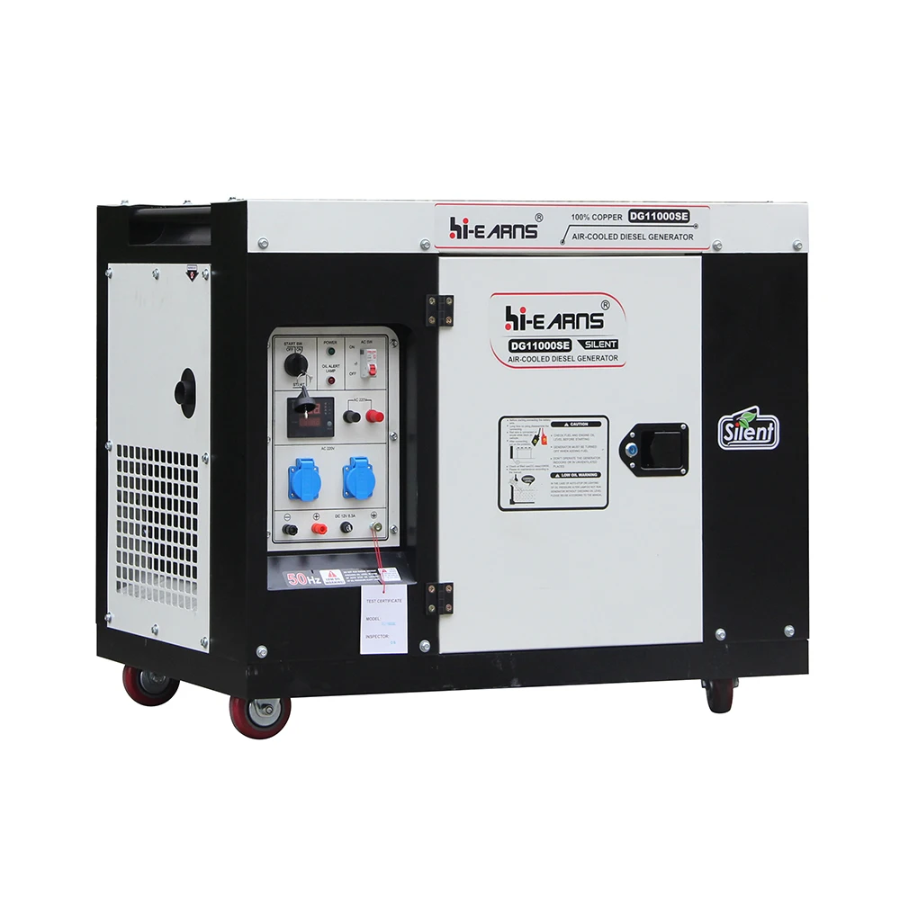 

Hi-earns 9.9kw 10.5kw 198 engine 10kva silent genset Europe socket die·sel generator price