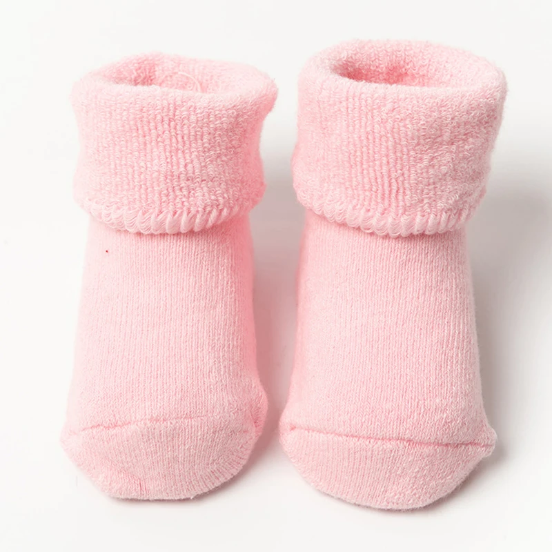 Winter Baby Socks Newborn Floor Socks Plus Cotton Loop Thickening Kids Warm Non-slip Socks for Children Toddler Girls Boys 0-3Y