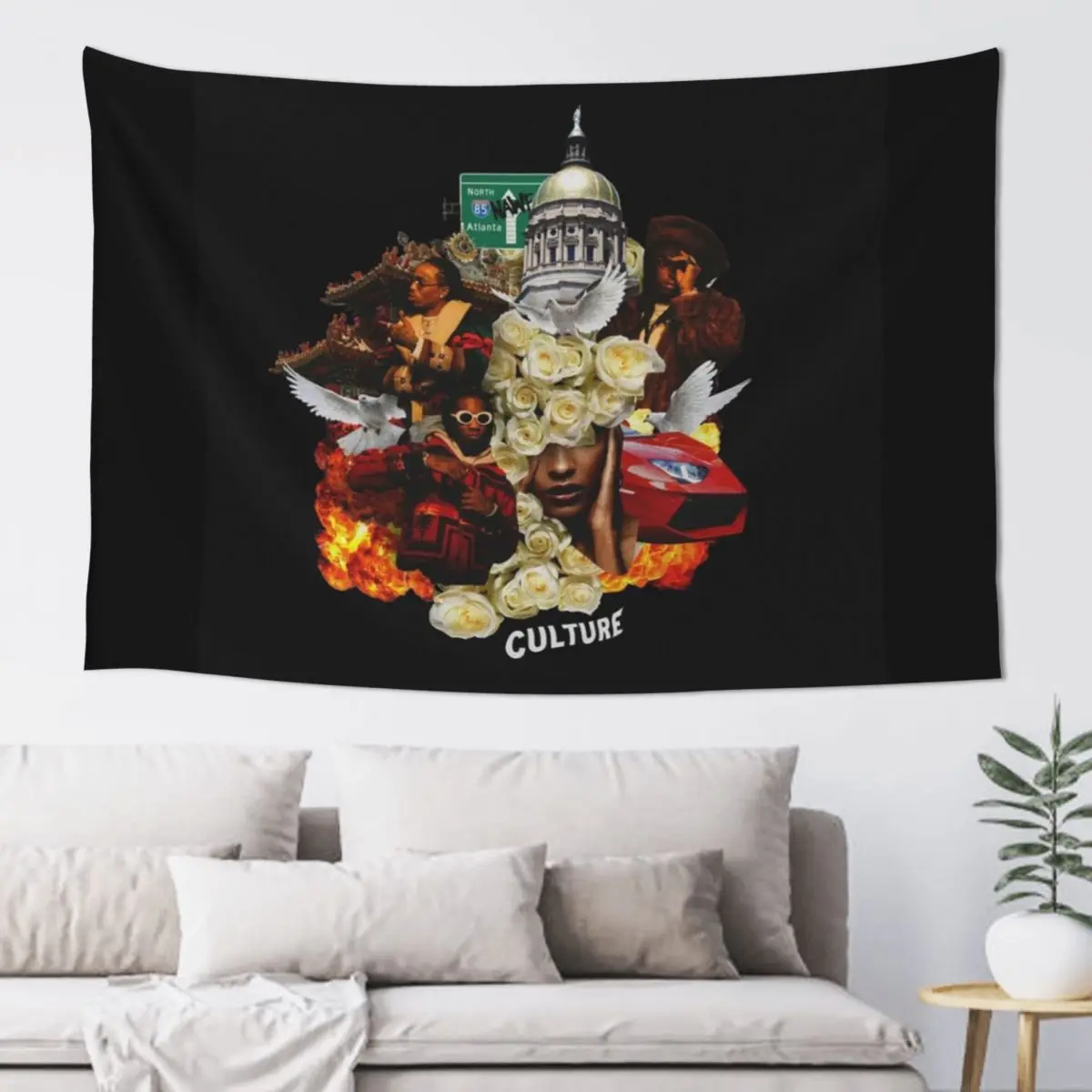 

Migos culture Tapestry Outdoor Decoration Wall Tapestries Home Decorating Wall Hangings Decoration Tapestry
