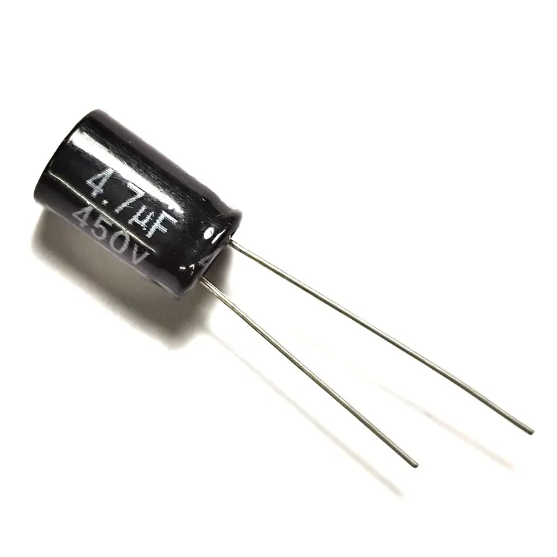 20PCS 450V 4.7uF 450VDC 4.7MFD Aluminiowy kondensator elektrolityczny 8*12mm Radial 4.7mf450v 4.7uf450v 450v4.7mf 450v4.7uf