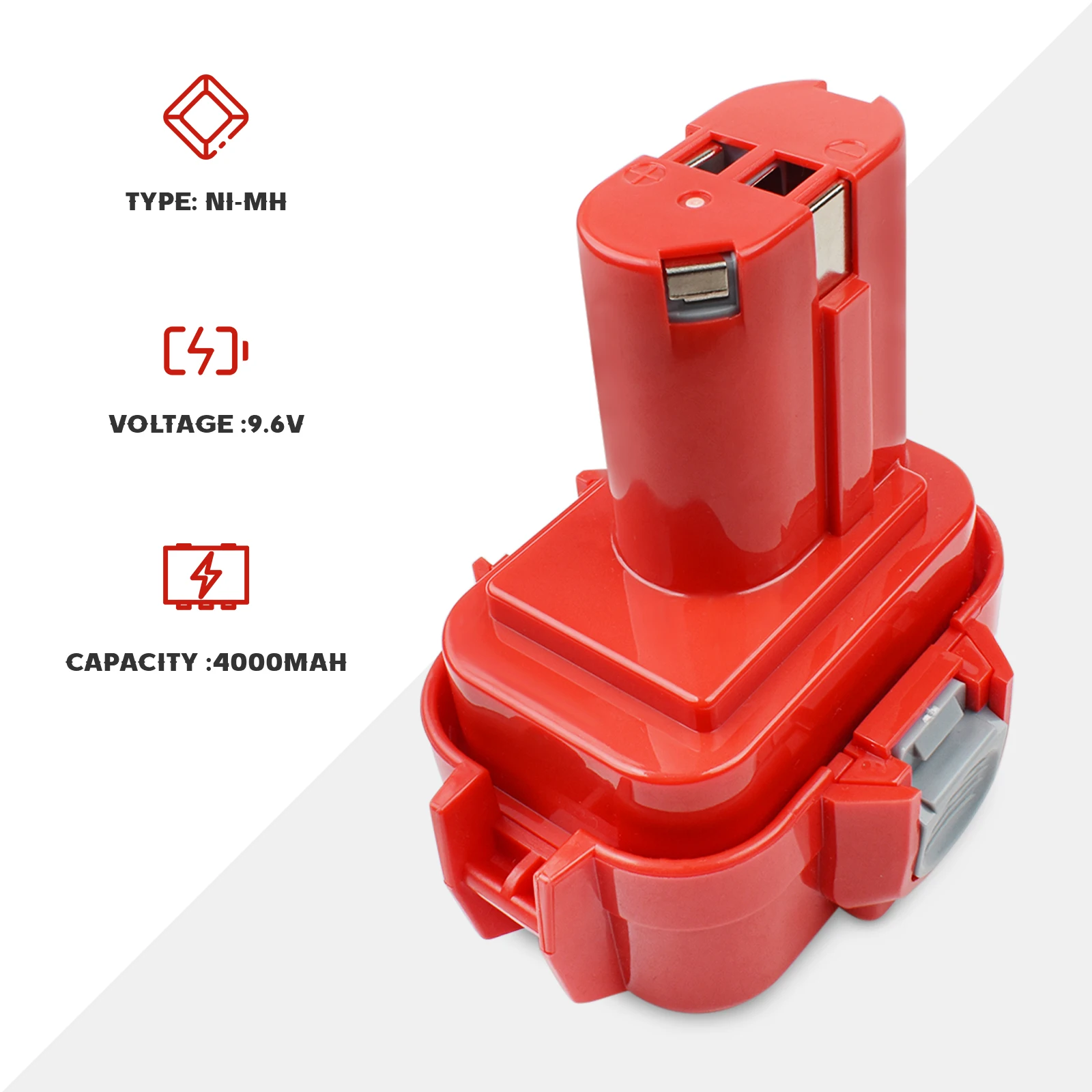 Batteria ricaricabile Ni-MH da 9,6 V 3500 mAh/4000 mAh per Makita PA09 9120 9122 9134 9135 9135A 6207D 6222D Batteria per utensili elettrici