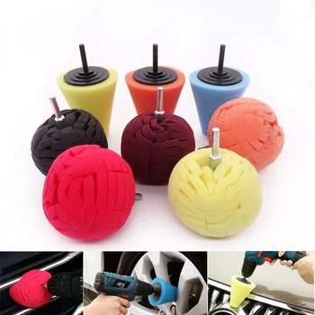 車研磨パッドバフフォームスポンジパッドコーンポリッシャーバッファパッド自動車ワックスがけキット車のホイールハブヘッドライト研磨用